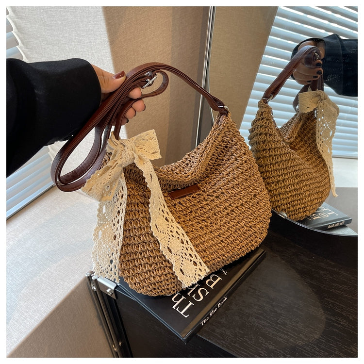 French versatile woven crossbody bag ED0860