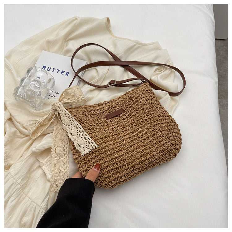 French versatile woven crossbody bag ED0860