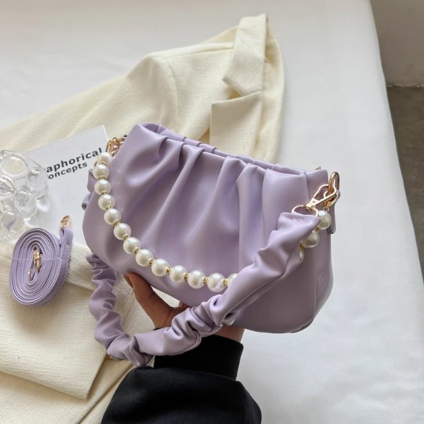 Versatile high-end pearl chain shoulder bag ED0864