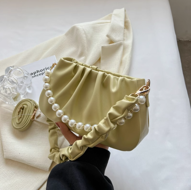 Versatile high-end pearl chain shoulder bag ED0864