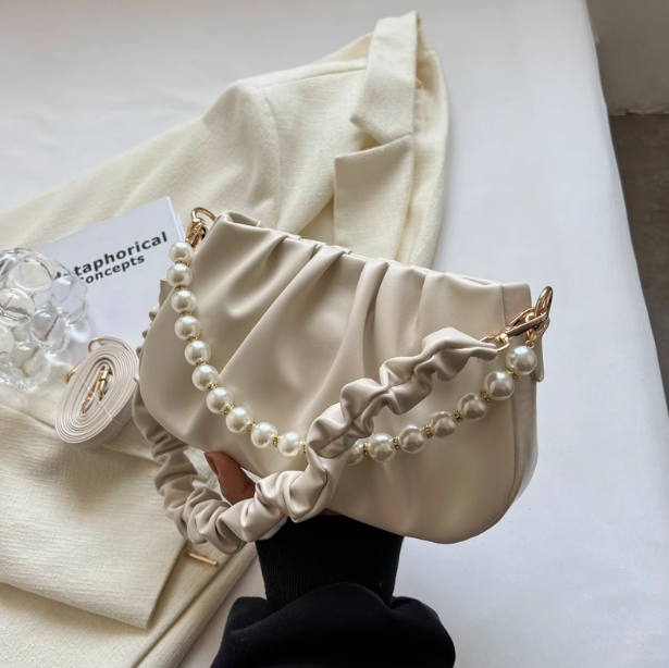 Versatile high-end pearl chain shoulder bag ED0864