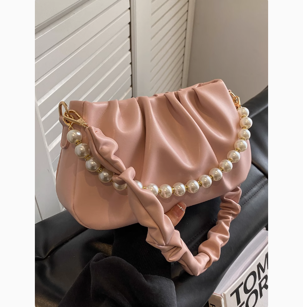 Versatile high-end pearl chain shoulder bag ED0864