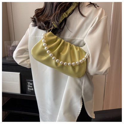 Versatile high-end pearl chain shoulder bag ED0864