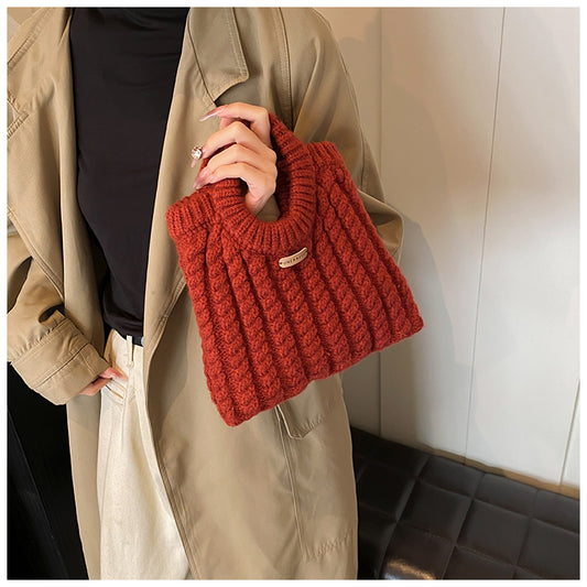 Koreanische einfache gestrickte Handtasche ED0865