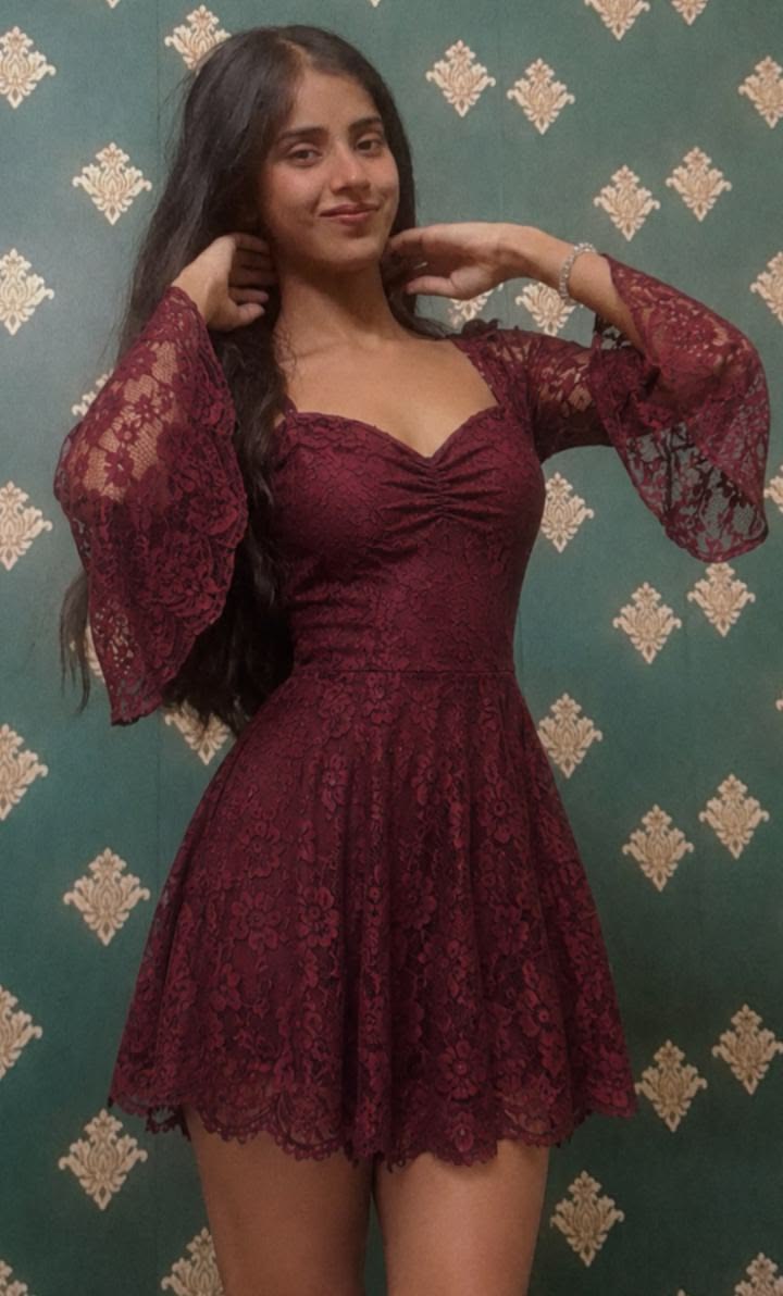 Sexy Burgundy Homecoming Dress Sweetheart A-Line Lace Summer Vacation Dress Sleeveless Party Dress ED08695