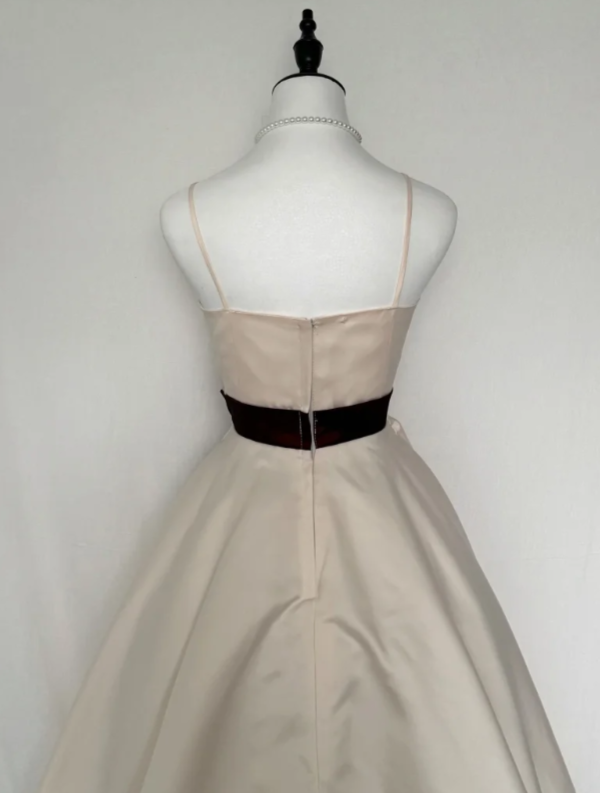 Fashion Ivory Homecoming Dress Straps A-Line Chiffon Summer Vacation Dress Sleeveless  Party Dress ED08708