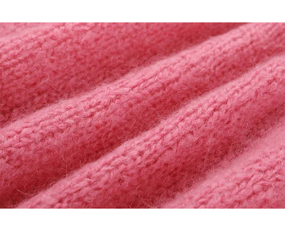 Rosafarbene Strickjacke mit Rundhalsausschnitt und Knöpfen, bunt, ED0870