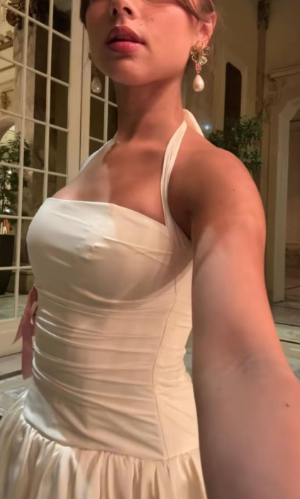 Fashion White Homecoming Dress Spaghetti Straps Sheath Satin Summer Vacation Dress Sleeveless Party Dress ED08715