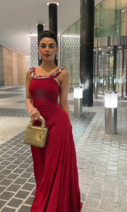 Elegantes rotes Ballkleid mit Trägern, A-Linie, Chiffon, langes Abendkleid ED08727