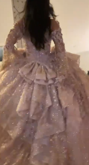 Märchen Champagner Sweet 16 Kleid Herzförmiges Ballkleid Quinceanera Kleid Tüll Applikationen Geburtstagskleid ED08751
