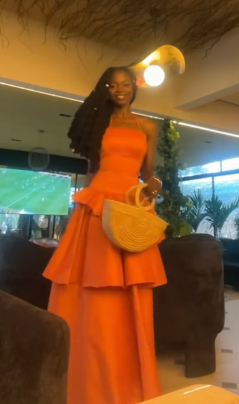 Sexy Strapless A-Line Satin Long Evening Dress Orange Vacation Dress ED08768