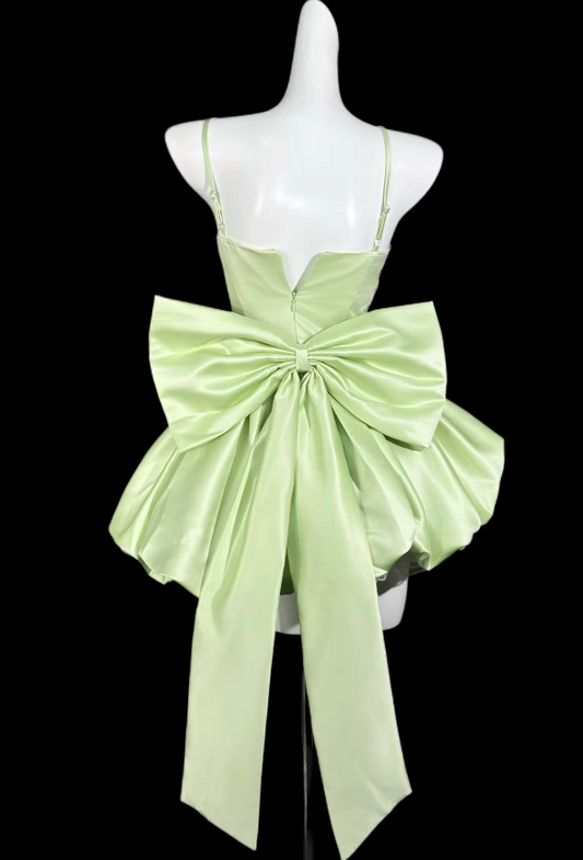 Robe de soirée verte sexy en satin ligne A pour anniversaire ou remise de diplôme, avec bretelles fines, robe de cocktail ED08786