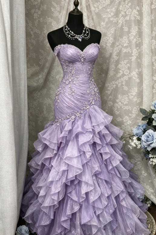 Élégante robe de soirée longue orange, épaules dénudées, ligne A, tulle, pour bal de promo ED08797