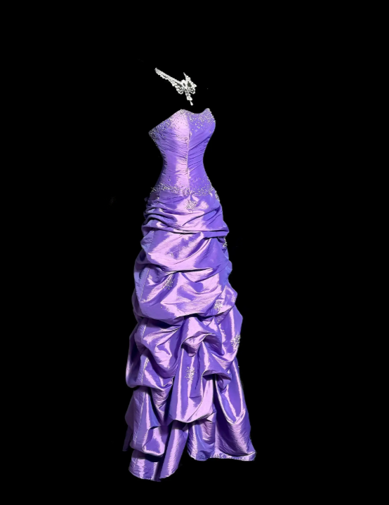 Elegant Purple Long Evening Dress Sweetheart Sheath Satin Prom Dress ED08799