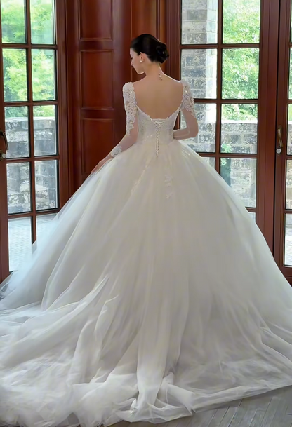 Timeless Sweetheart White Wedding Dress Lace Bridal Dress A-Line Bridal Gown ED08862