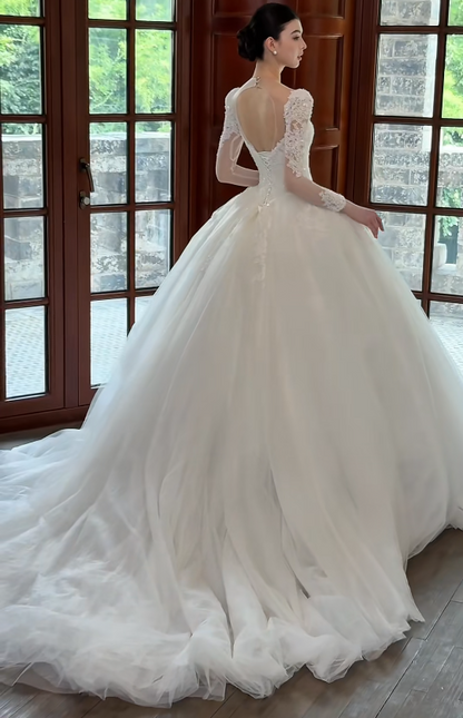 Timeless Sweetheart White Wedding Dress Lace Bridal Dress A-Line Bridal Gown ED08862