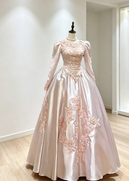 Feenhaftes Trägerloses Satin Quinceañera Kleid A-Linie Pink Sweet 16 Kleid ED08954