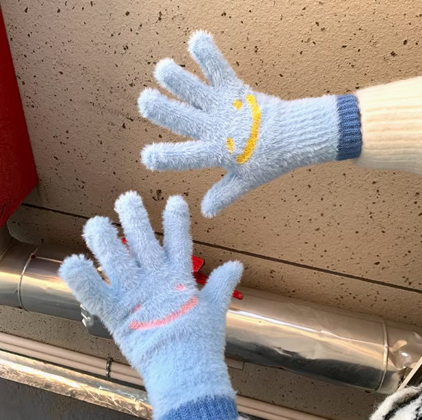 Touchscreen-Strickhandschuhe aus Wolle, warm ED0895