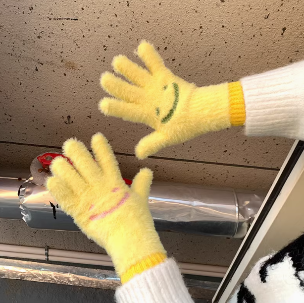 Touchscreen-Strickhandschuhe aus Wolle, warm ED0895