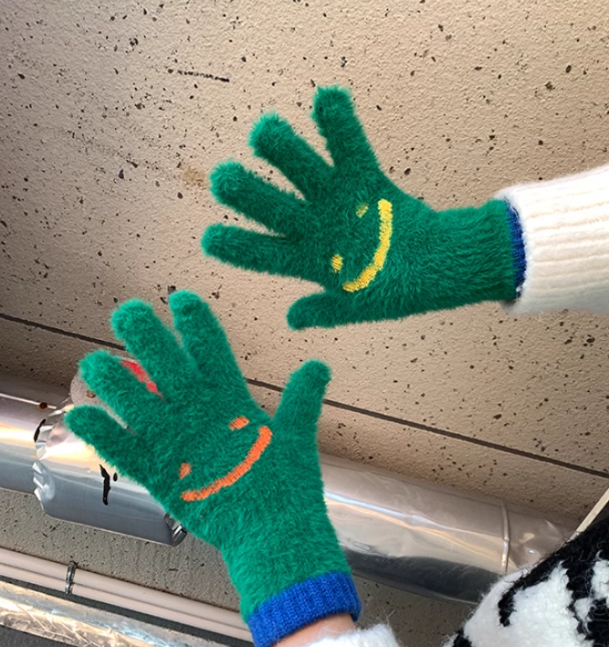 Touchscreen-Strickhandschuhe aus Wolle, warm ED0895
