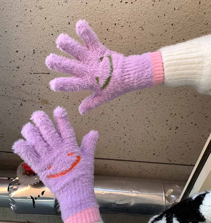 Touchscreen-Strickhandschuhe aus Wolle, warm ED0895