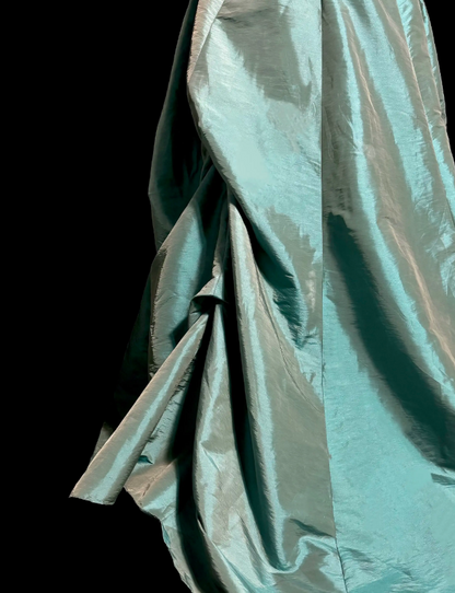 Elegant Satin Evening Dress Long Green Dress for Party Strapless A-Line Fomral Dress ED08984
