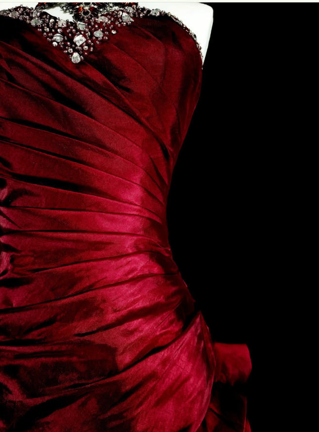 Vintage Satin Burgundy Dress for Party Sweeetheart Hoco Dress Sheath Birthday Dress ED08989