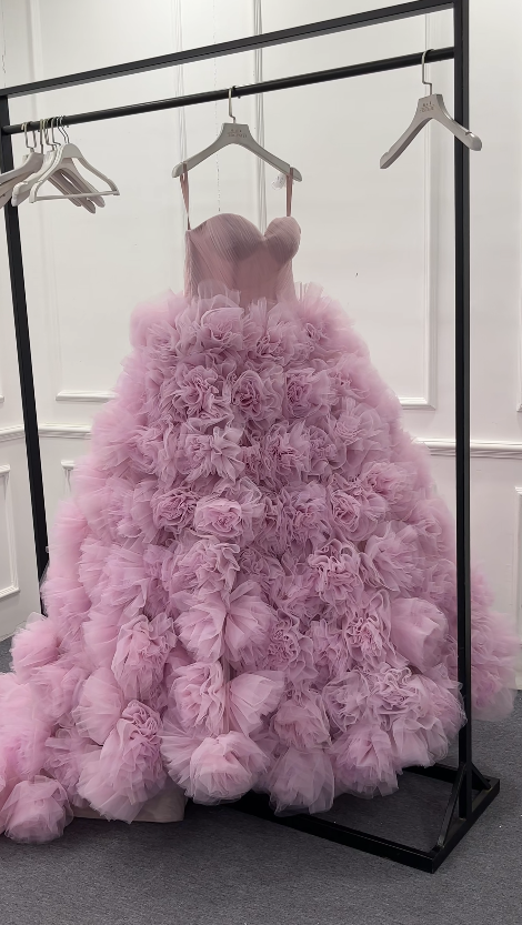 Gorgeous Dusty Pink Long Evening Dress Sweetheart A-Line Formal Dress Tulle Dress for Graduation ED09030
