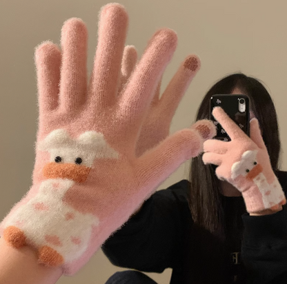 Cute Animal Pattern Plush Gloves ED0903