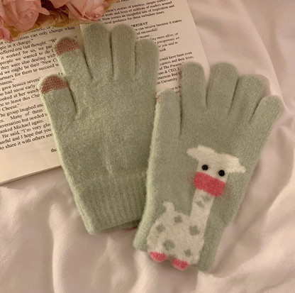 Cute Animal Pattern Plush Gloves ED0903