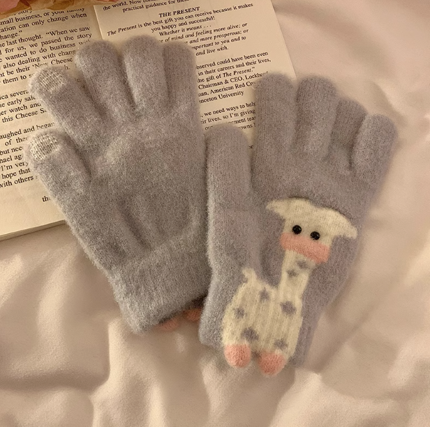 Cute Animal Pattern Plush Gloves ED0903