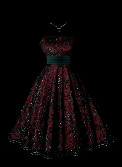 Vintage Burgundy Hoco Dress Strapless A-Line Birthday Dress Tulle Party Dress ED09046