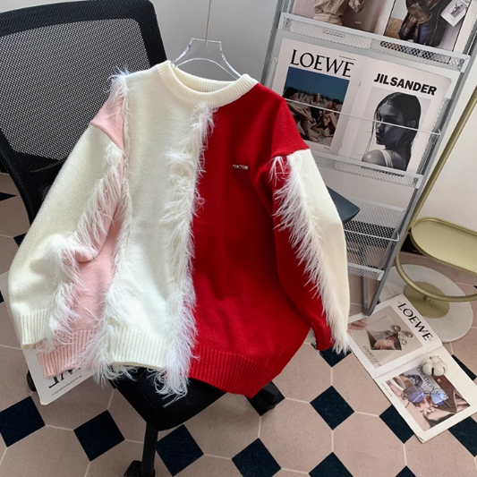 Modischer Colorblock-Pullover ED0905
