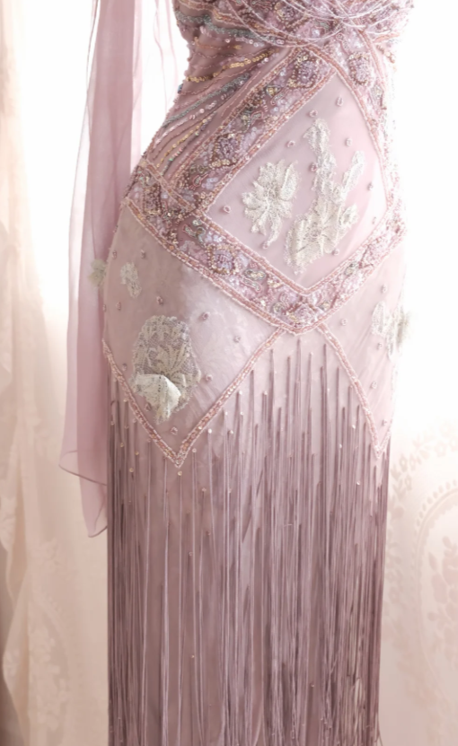 Romantic Pink Prom Dress Chiffon Beaded Dress for Party Straps Sheath Evening Dress ED09160