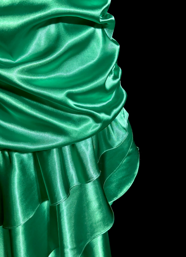 Sexy Green Hoco Dress Halter Birthday Dress Sheath Satin Dress for Party ED09173