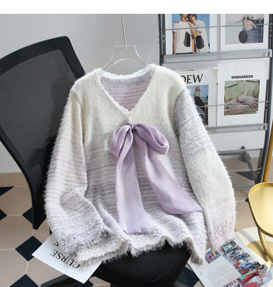Sanfter Spitzenpullover im Chanel-Stil ED0921