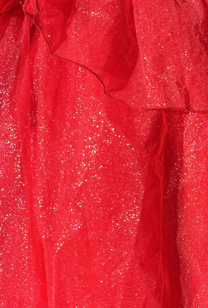 Modest Sweetheart A-Line Long Evening Dress Tulle Red Prom Dress ED09240