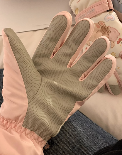 Cute full-finger touchscreen ski and cycling gloves ED0925