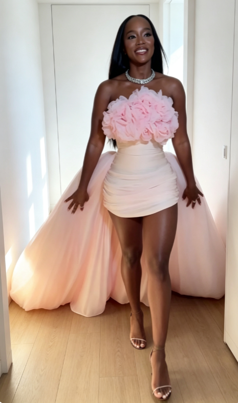 Fashion Pink Birthday Dress Strapless Sheath Dress for Party Tulle Hoco Dress ED09291