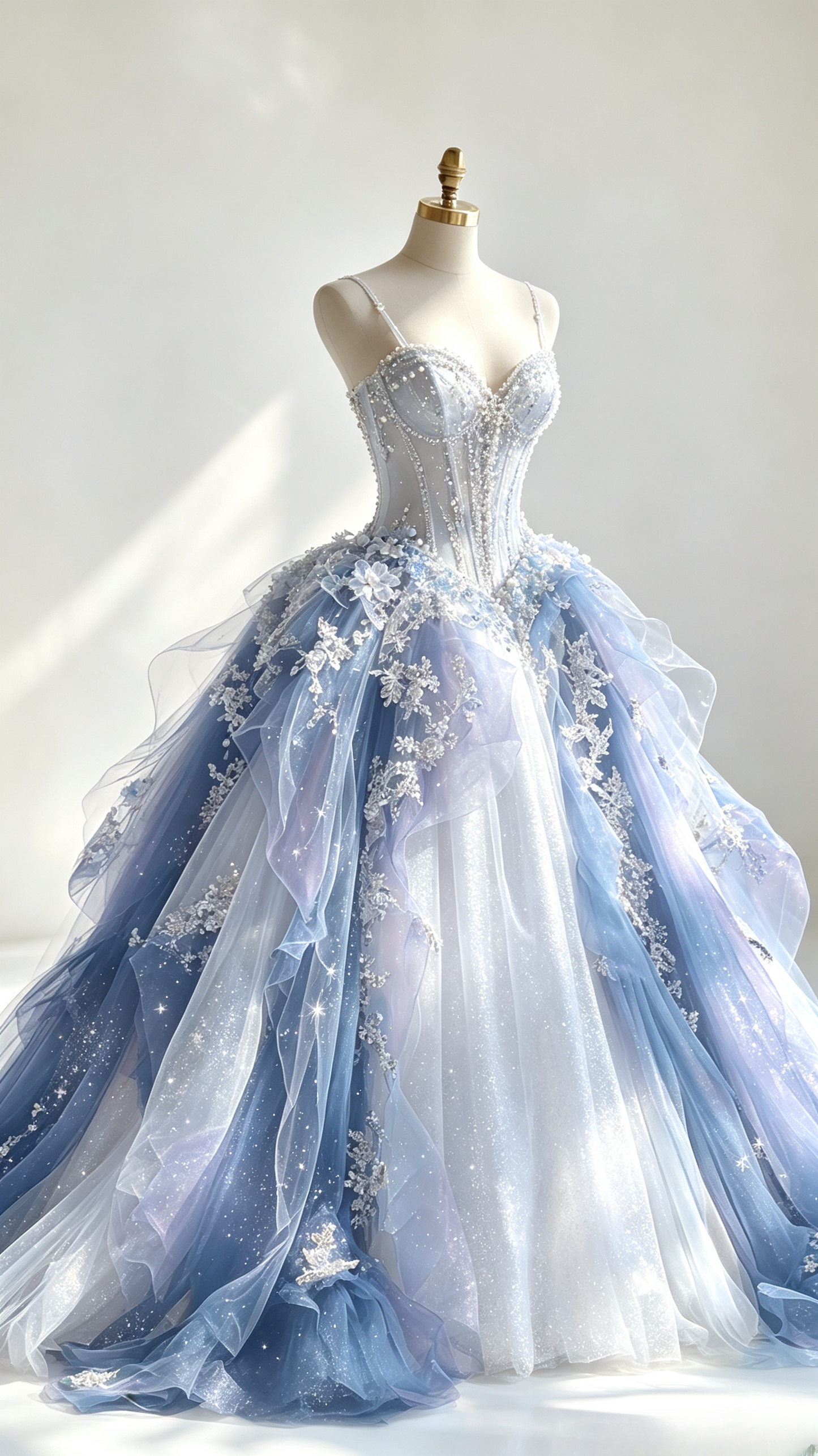 Gorgeous Blue Sweet 16 Dress Sweetheart Ball Gown Quinceanera Dress Applique Tulle Prom Dress ED09317