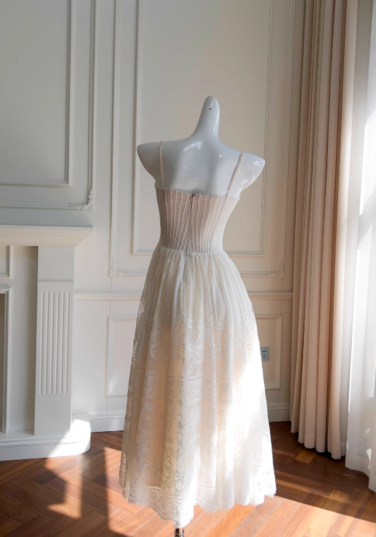 Aprikosenfarbenes A-Linien-Kurzes Abendkleid aus Tüll, Aprikosenfarbenes Homecoming-Kleid ED0944