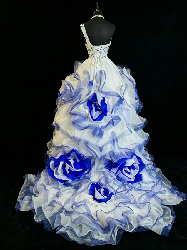 Elegant White Short Homecoming Dress One-shoulder A-Line Tulle Birthday Dress ED09498