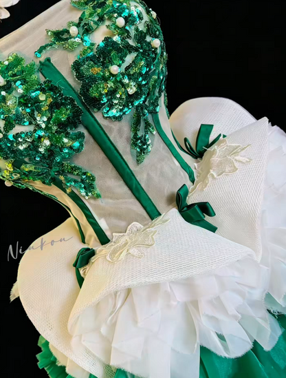 Elegant Green Short Homecoming Dress Strapless Sheath Tulle Birthday Dress ED09499