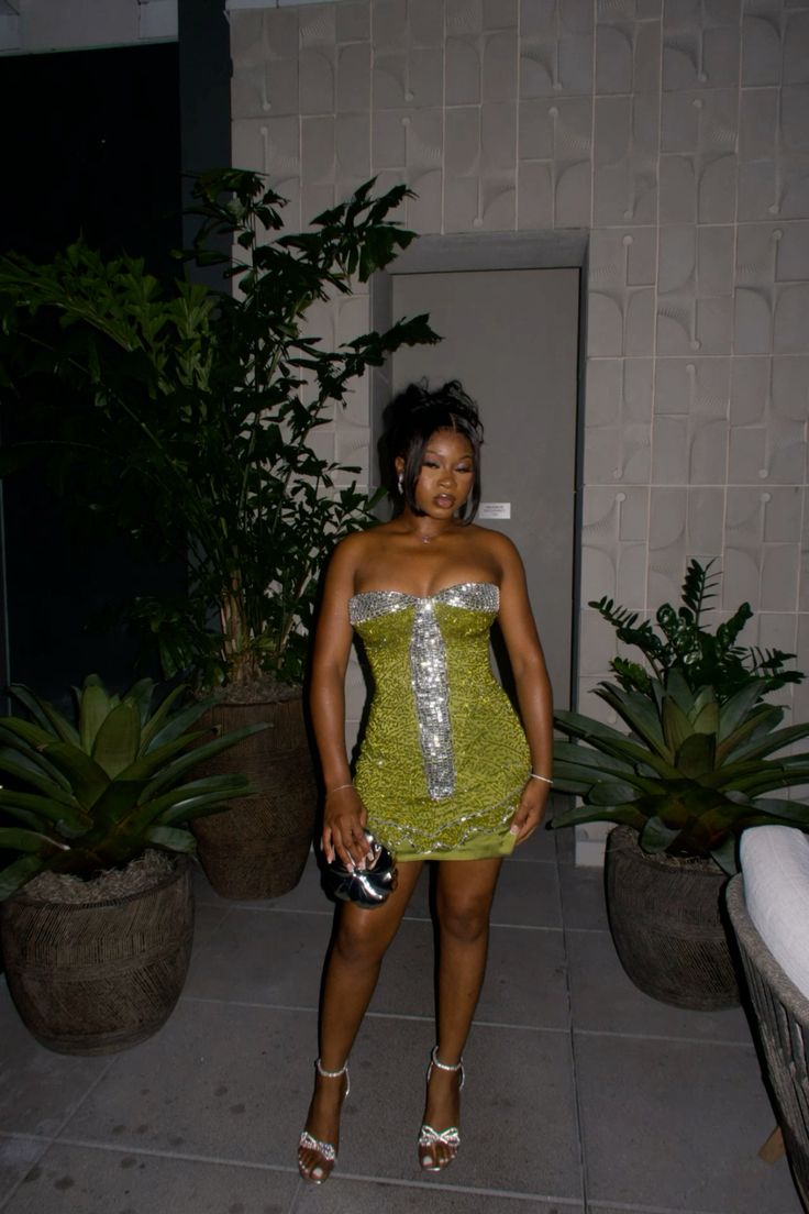 Fashion Olive Green Hoco Dress Sweetheart Sequins Dress for Party Bodycon Birthday Dress ED09536