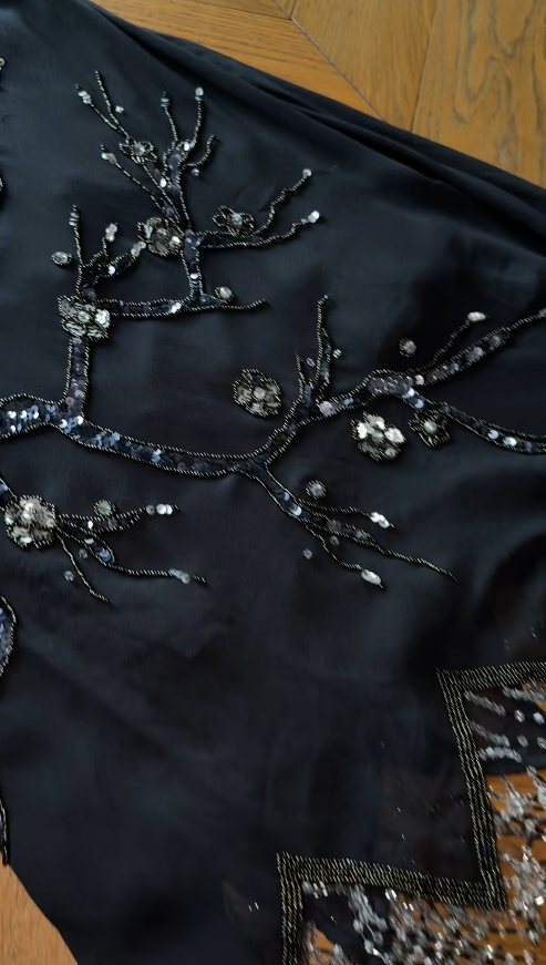 Robe de bal courte noire chic à bretelles fourreau pour soirée, robe d'anniversaire en mousselle perlée ED09566