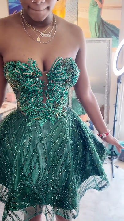 Chic Green Short Homecoming Dress Sweetheart A-Line Dress for Party Beaded Tulle Birthday Dress ED09569