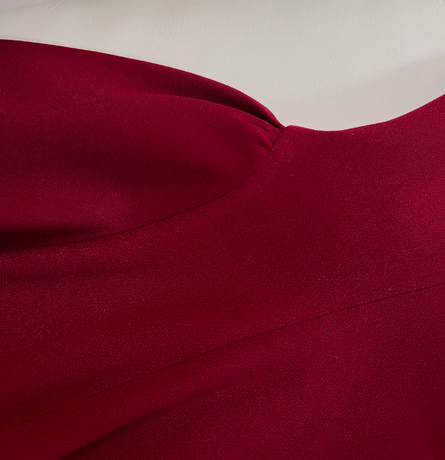 Burgunderrotes A-Linien-Abendkleid mit Spaghettiträgern, kurzes Homecoming-Kleid, ED0958