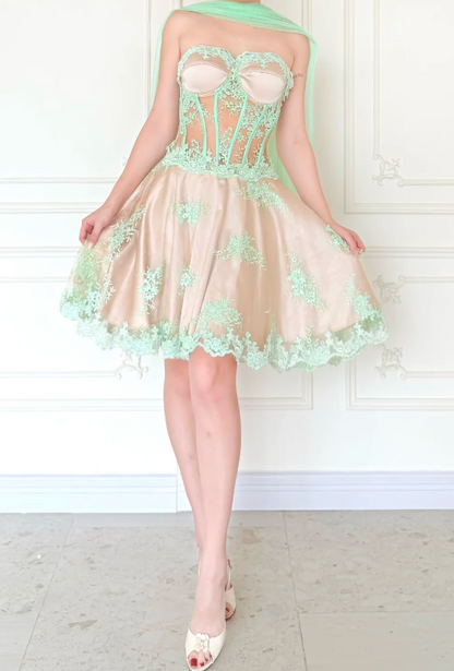 Robe de soirée Chic Champagne de bal sans bretelles satin fourreau ED09590
