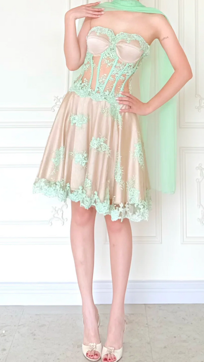 Robe de soirée Chic Champagne de bal sans bretelles satin fourreau ED09590