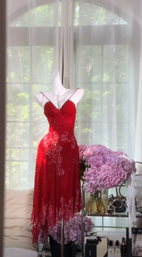 Cute Burgundy Short Homecoming Dress A-Line Chiffon Dress for Party Straps Birthday Dress ED09658
